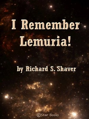 cover image of I Remember Lemuria!